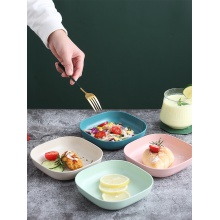 日式家用吐骨头盘碟塑料餐桌放菜骨碟吐骨碟小盘子垃圾盘创意可爱